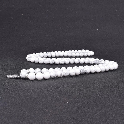 White Howlite 108 Beads Mala