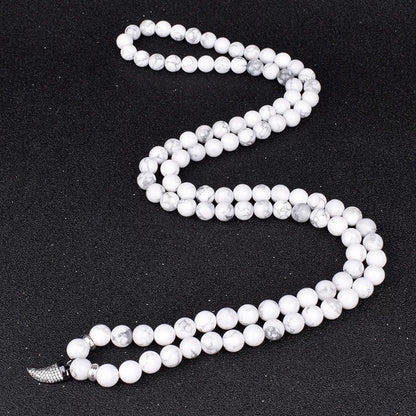 White Howlite 108 Beads Mala