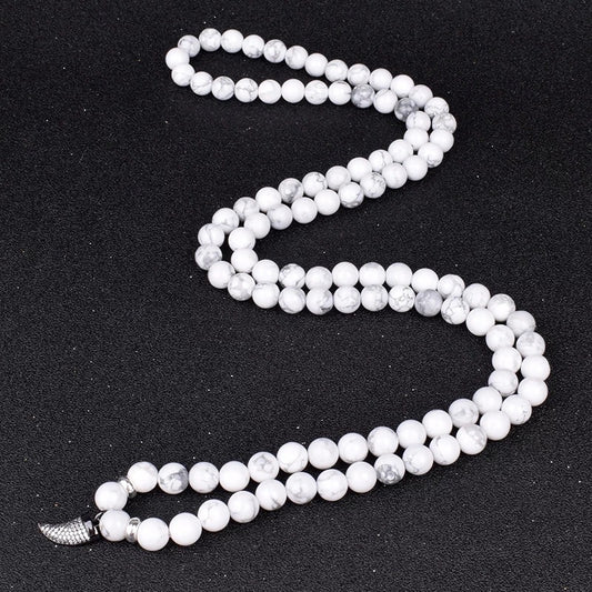 White Howlite 108 Beads Mala