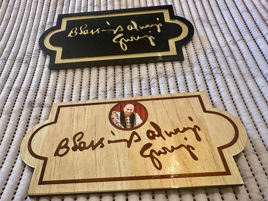 Jai guruji House plate or sign
