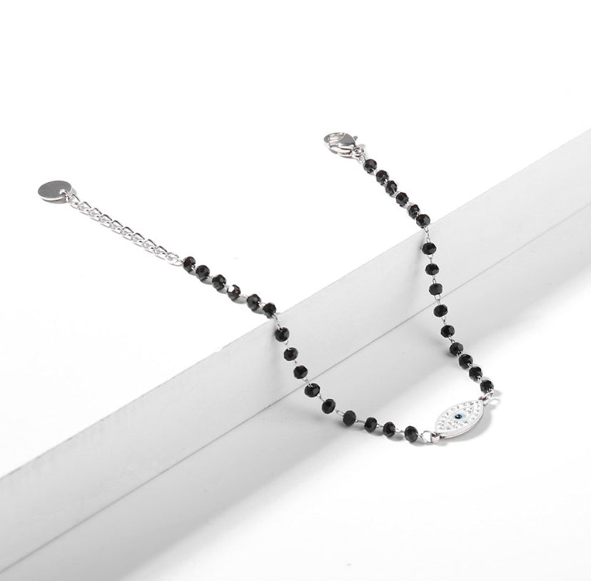 Evil eye silver bracelet