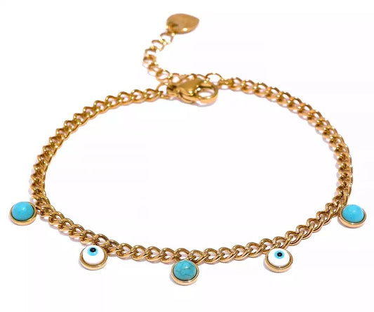 Gold evil eye Bracelet