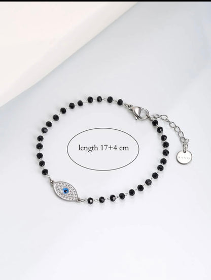 Evil eye silver bracelet