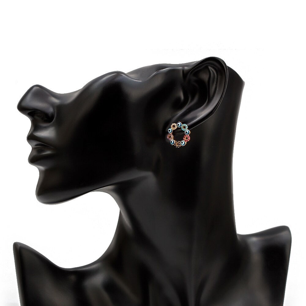 Evil eye big earrings