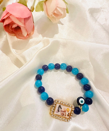 Jai Guruji blessing Bracelet with Evil eye
