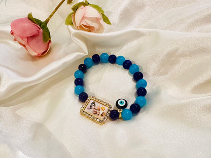 Jai Guruji blessing Bracelet with Evil eye