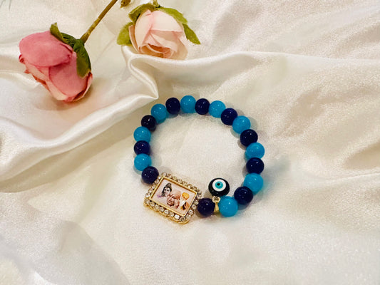 Jai Guruji blessing Bracelet with Evil eye