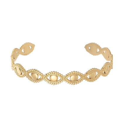 Evil eye cuff bangle