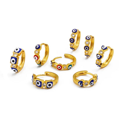 Evil eye hoops