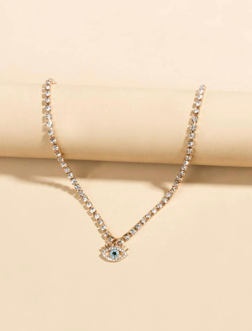 Evil eye choker necklace