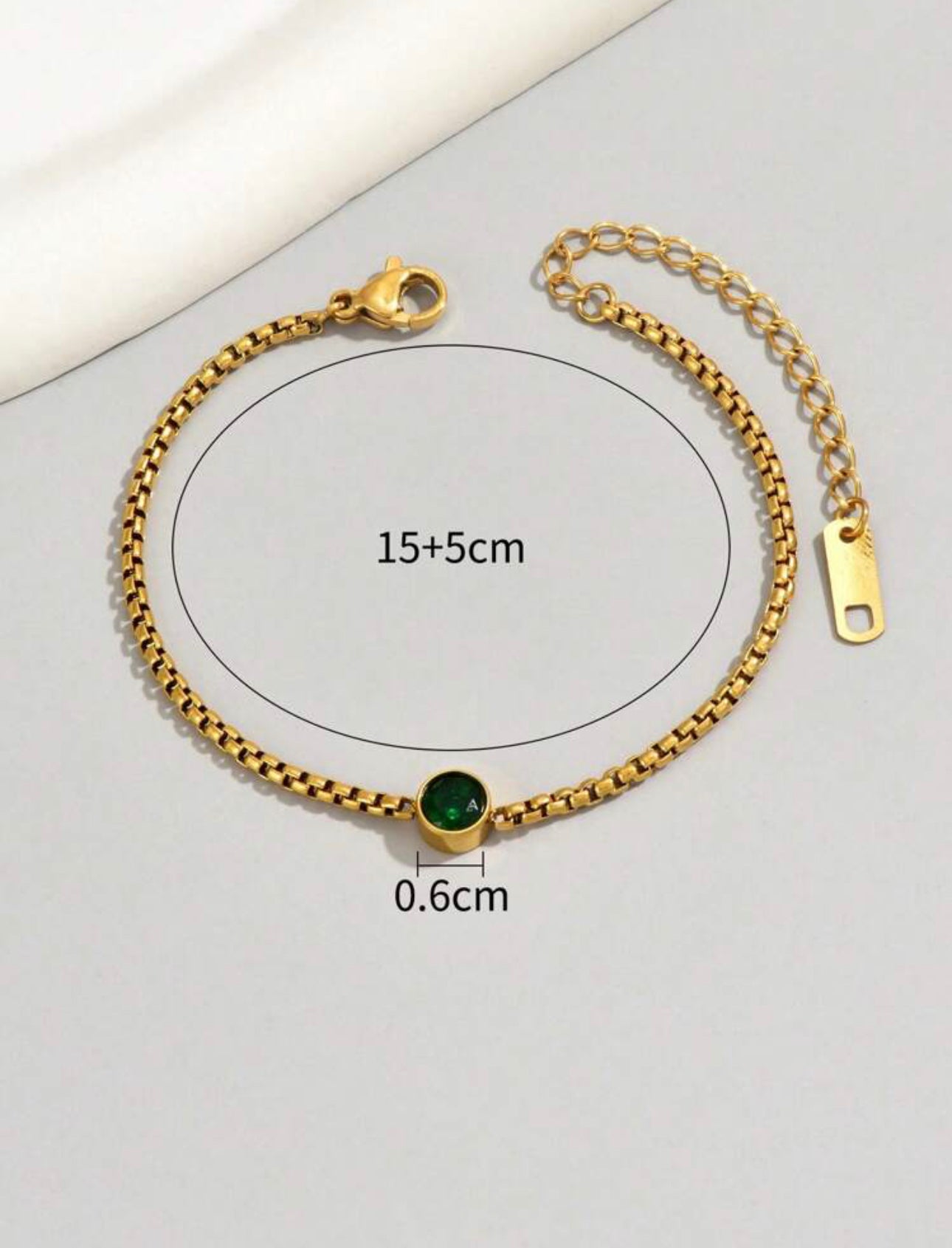 Gold glam bracelet