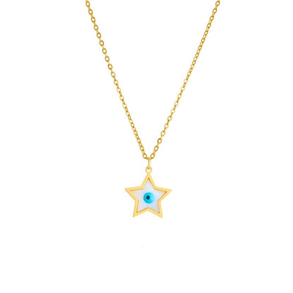 Evil eye star necklace
