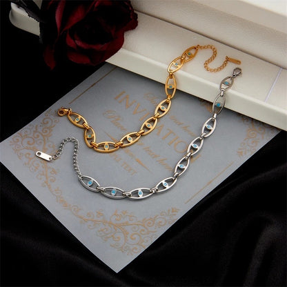 Evil eye chain bracelet