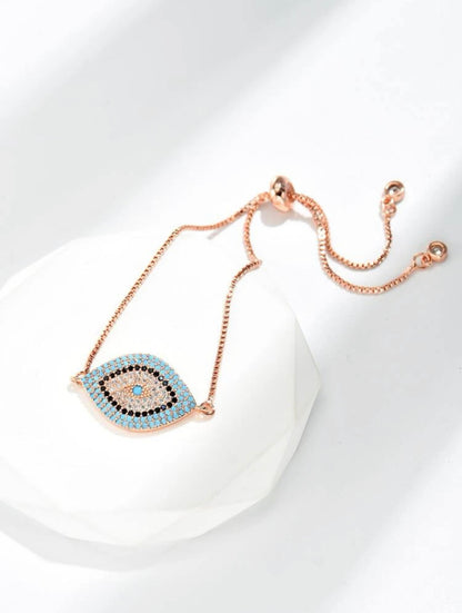 Evil eye rose gold bracelet