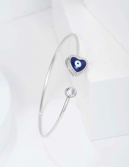 Evil eye rhinestone cuff bracelet