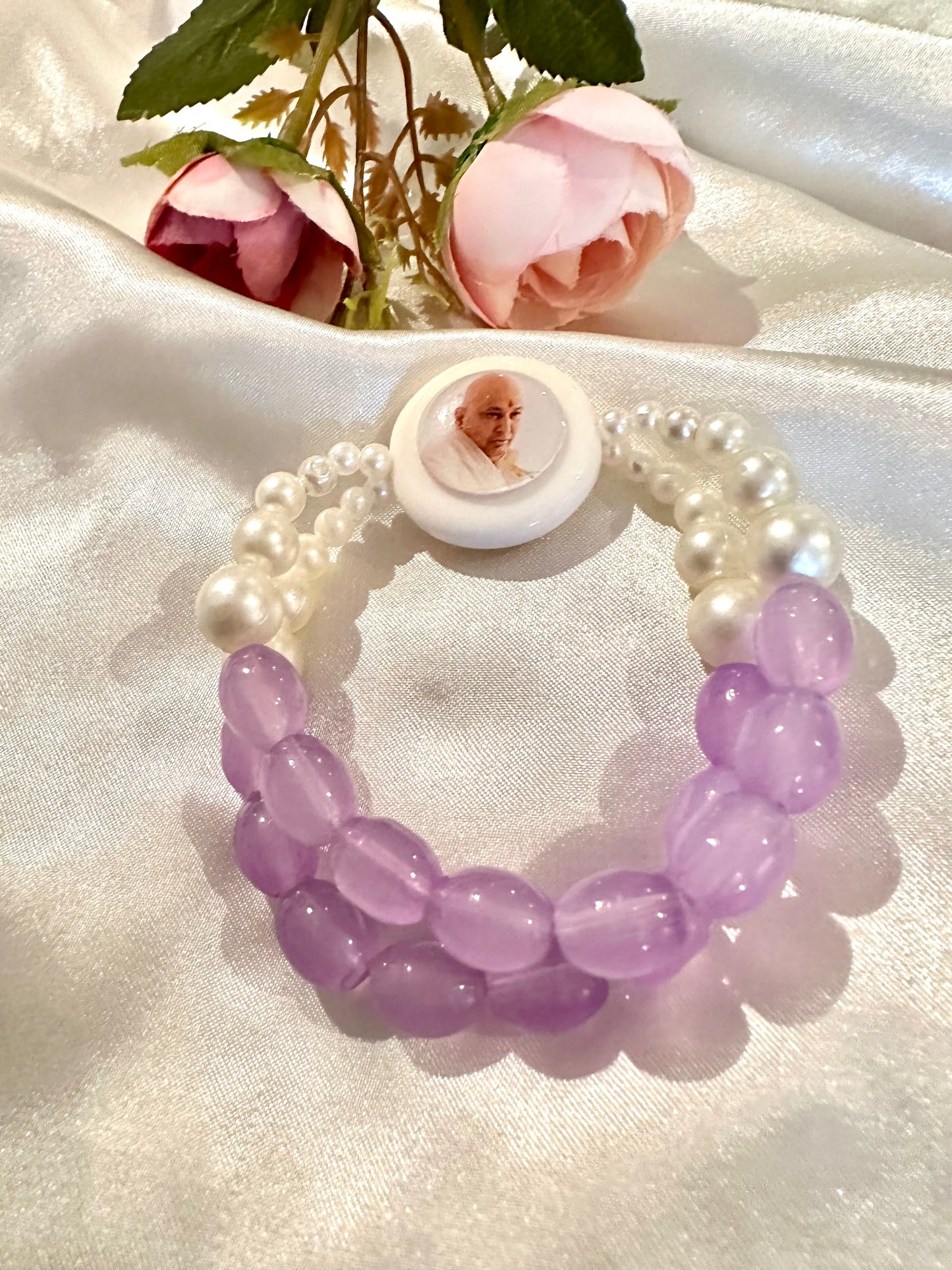Jai Guruji bracelet Pearl