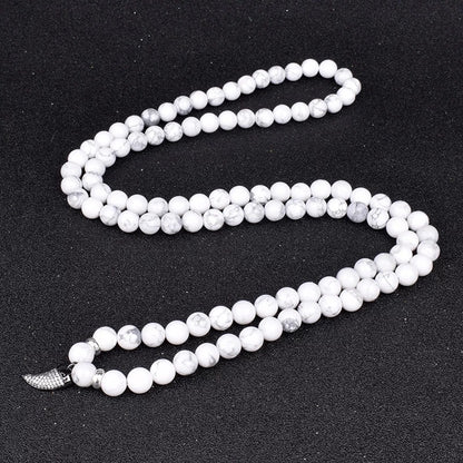 White Howlite 108 Beads Mala