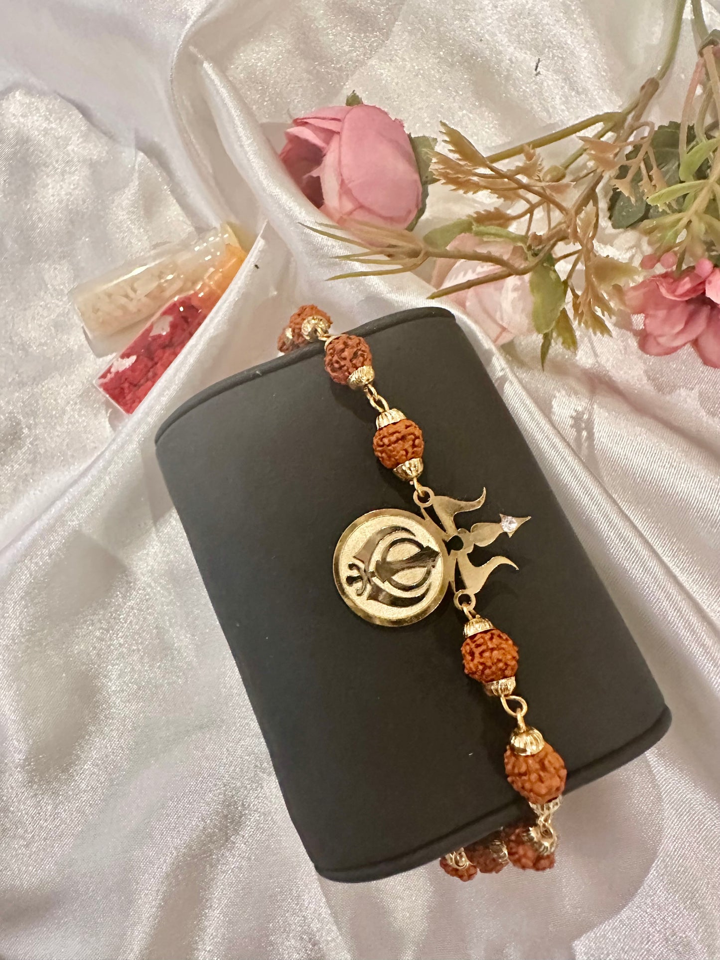 Rudraksh Rakhi Gold plated