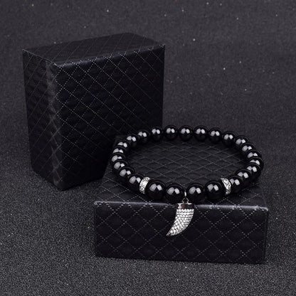 Black Tourmaline Kirpan bracelet