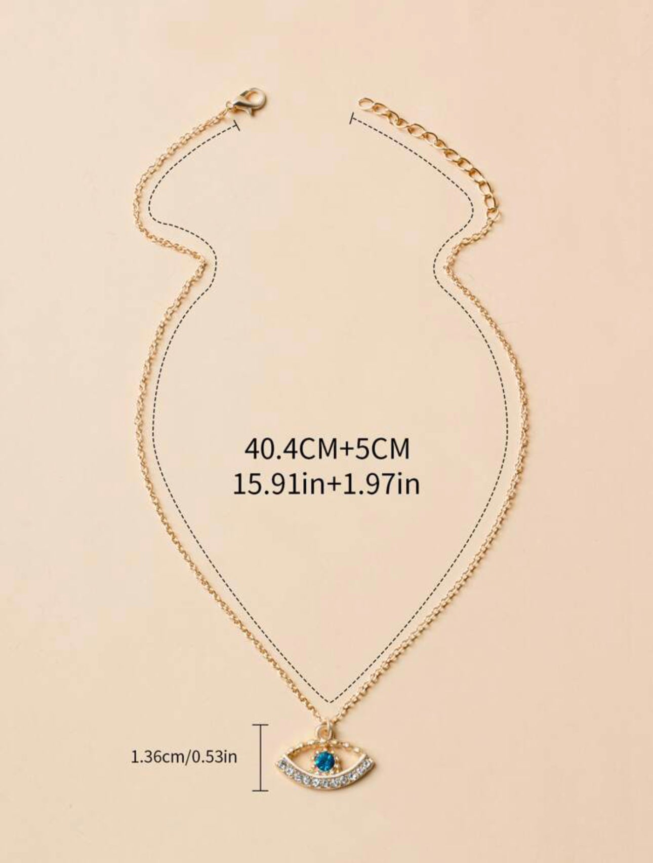 Evil eye necklace ”Sara”