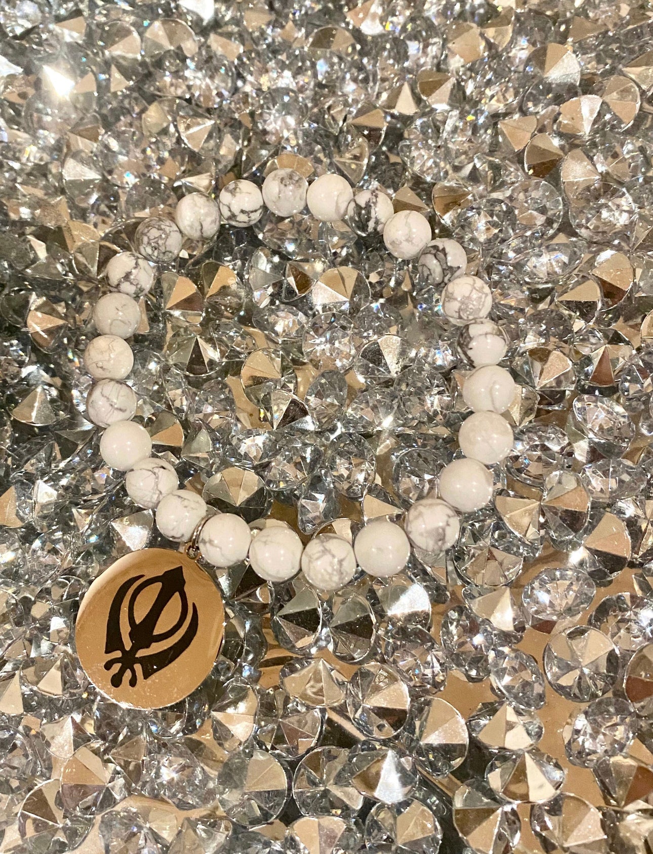 White Howlite Khanda Bracelet