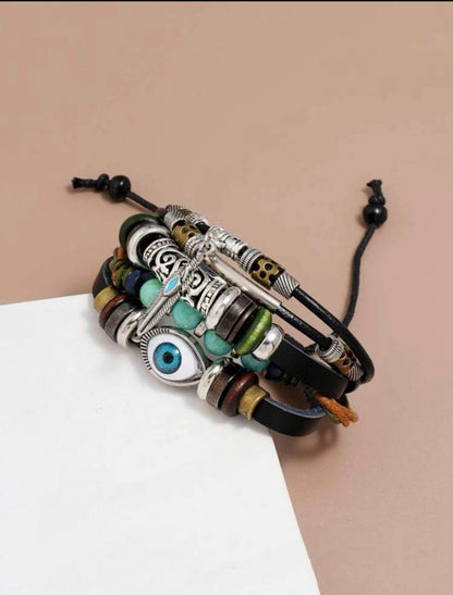 Mens evil eye bracelet