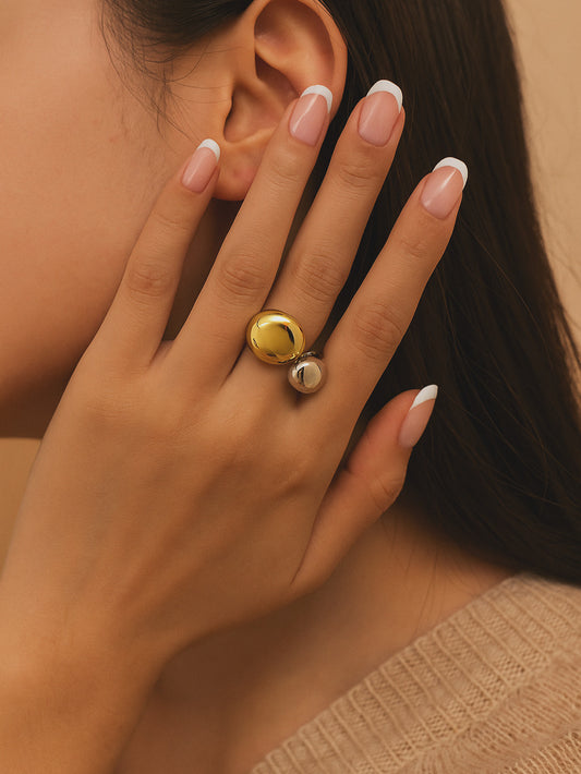 Gold Silver duo Ring