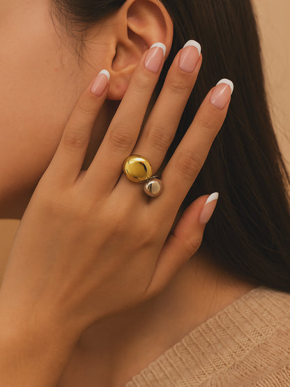 Gold Silver duo Ring