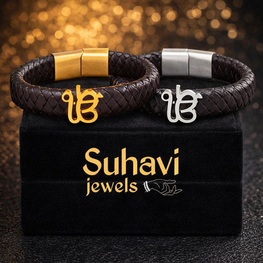 Ek Onkar Bracelet Leather